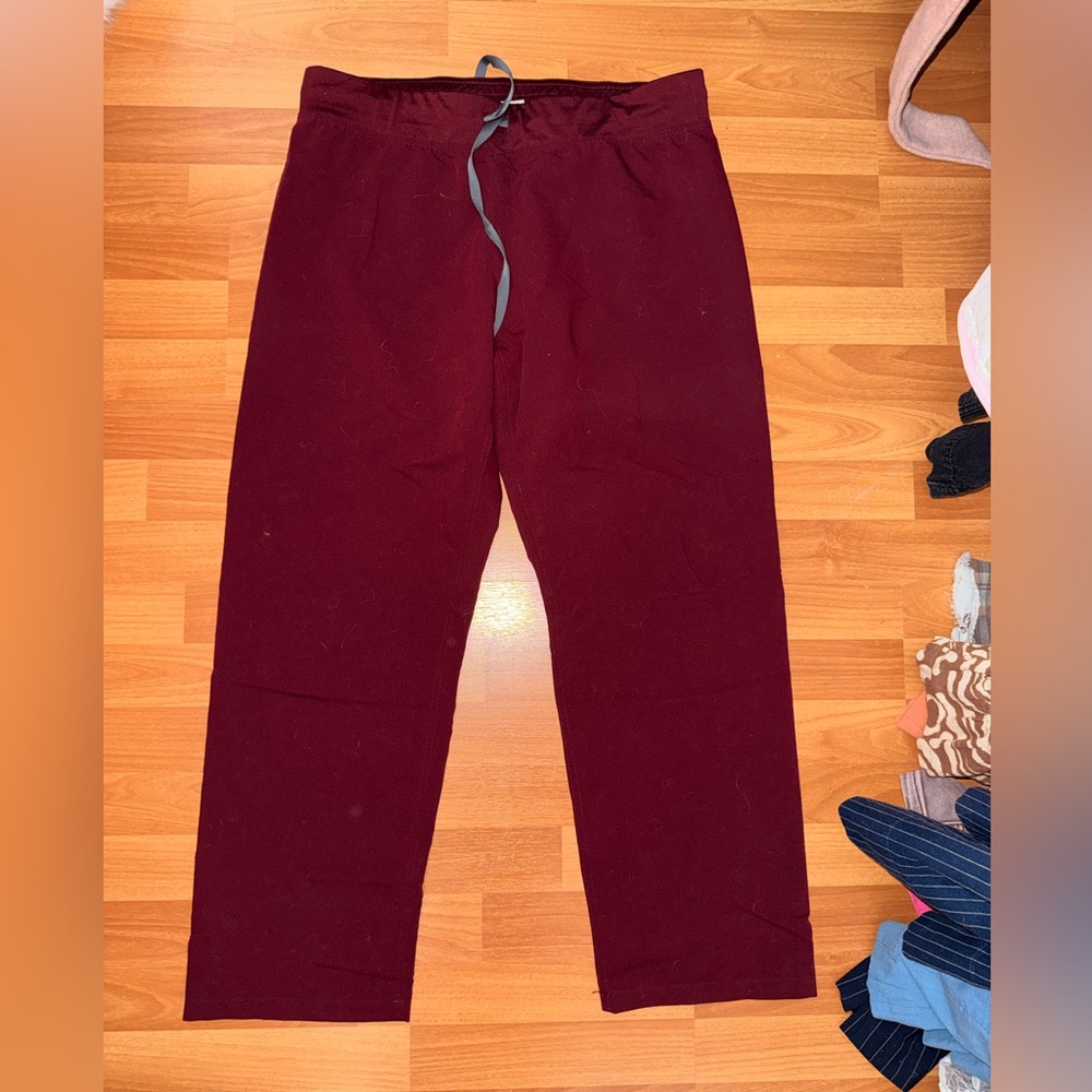 Figs Women's Burgundy Straight Leg Pants